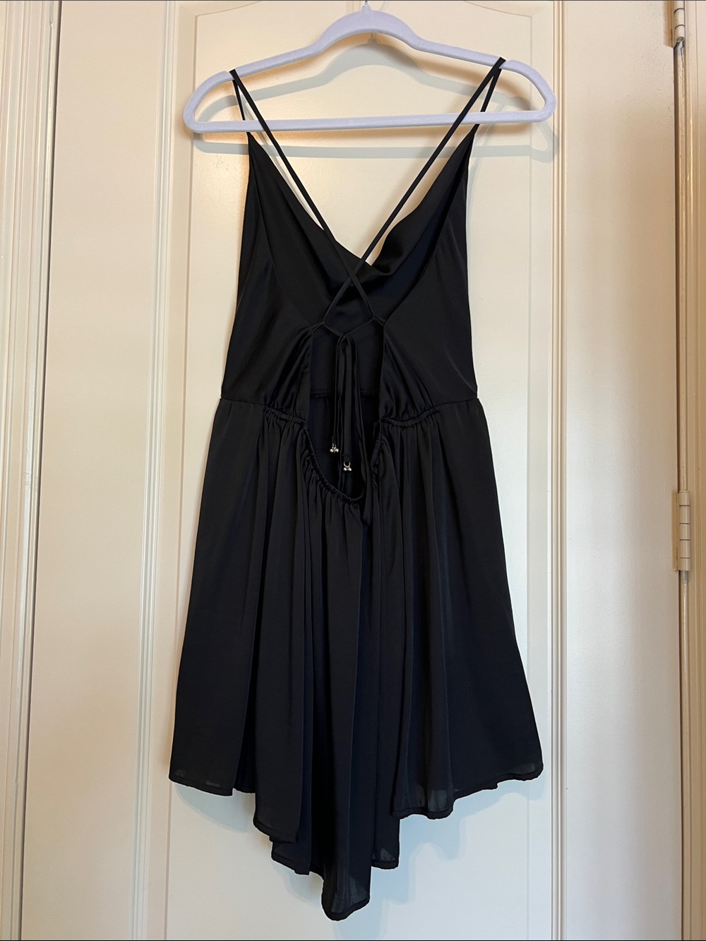 Free People Black Spaghetti Strap Mini Dress - Picture 2 of 4